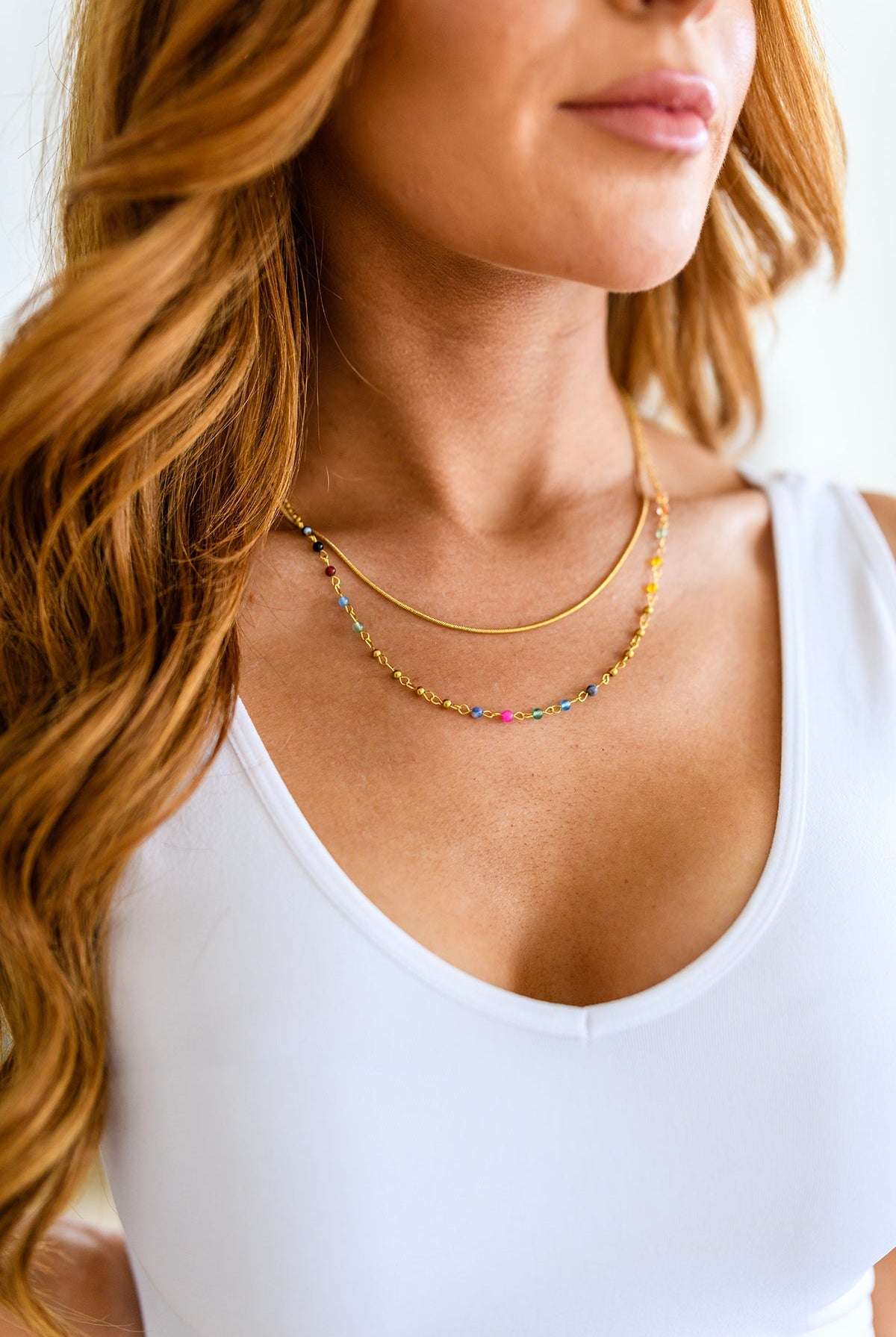 Golden Kaleidoscope Layered Necklace-Accessories- Simply Simpson's Boutique is a Women's Online Fashion Boutique Located in Jupiter, Florida
