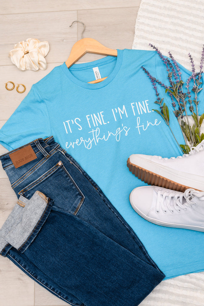 Everything's Fine Graphic Tee-Shirts & Tops- Simply Simpson's Boutique is a Women's Online Fashion Boutique Located in Jupiter, Florida