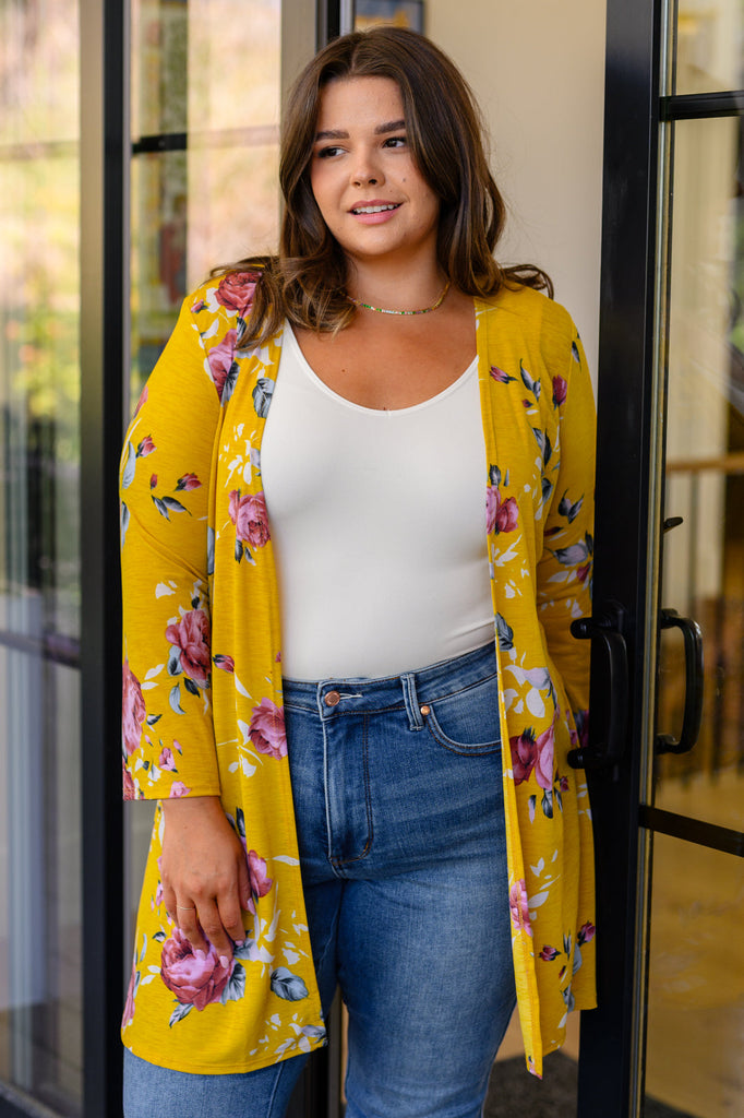 Grow As You Go Floral Cardigan-Shirts & Tops- Simply Simpson's Boutique is a Women's Online Fashion Boutique Located in Jupiter, Florida