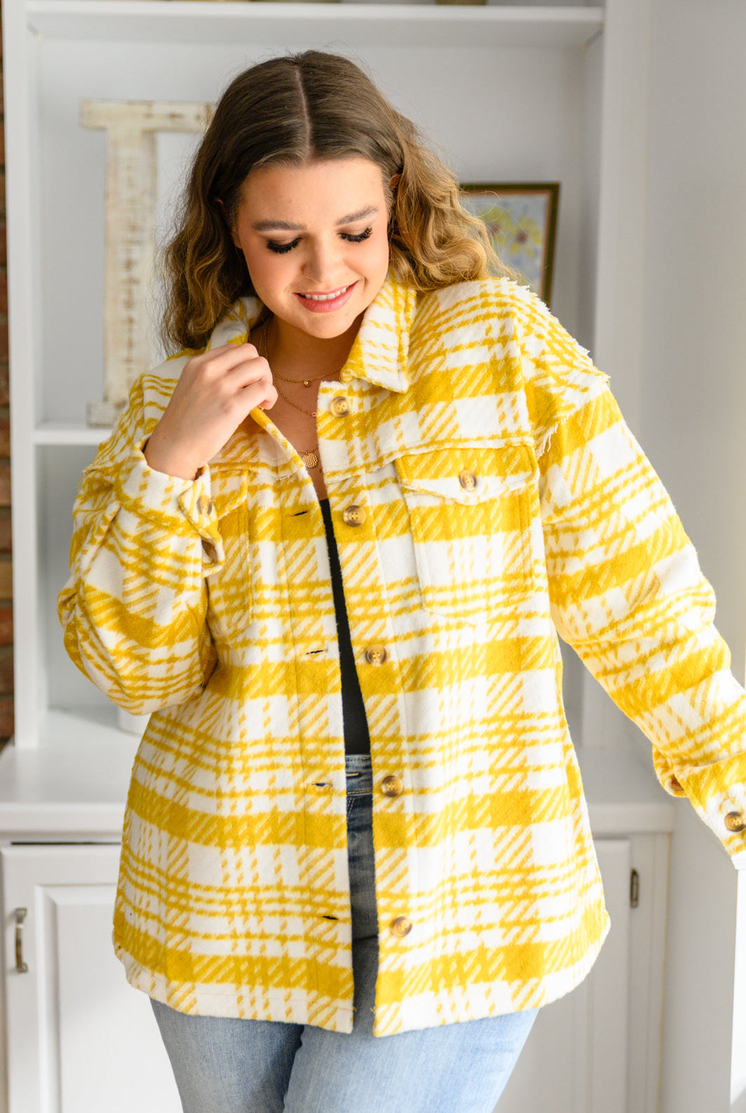 Hard To Miss Shacket In Mustard-Outerwear- Simply Simpson's Boutique is a Women's Online Fashion Boutique Located in Jupiter, Florida
