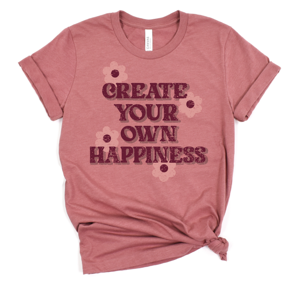 Create Your Own Happiness-Graphic Tee- Simply Simpson's Boutique is a Women's Online Fashion Boutique Located in Jupiter, Florida