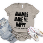 Animals Make Me Happy (You, Not So Much)-Graphic Tee- Simply Simpson's Boutique is a Women's Online Fashion Boutique Located in Jupiter, Florida