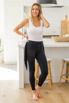 Hilary Side Fringe Skinny Jegging In Black-Jeans- Simply Simpson's Boutique is a Women's Online Fashion Boutique Located in Jupiter, Florida