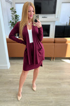 Self-Tie Tulip Hem Skirt in Dark Burgundy-Skirts- Simply Simpson's Boutique is a Women's Online Fashion Boutique Located in Jupiter, Florida