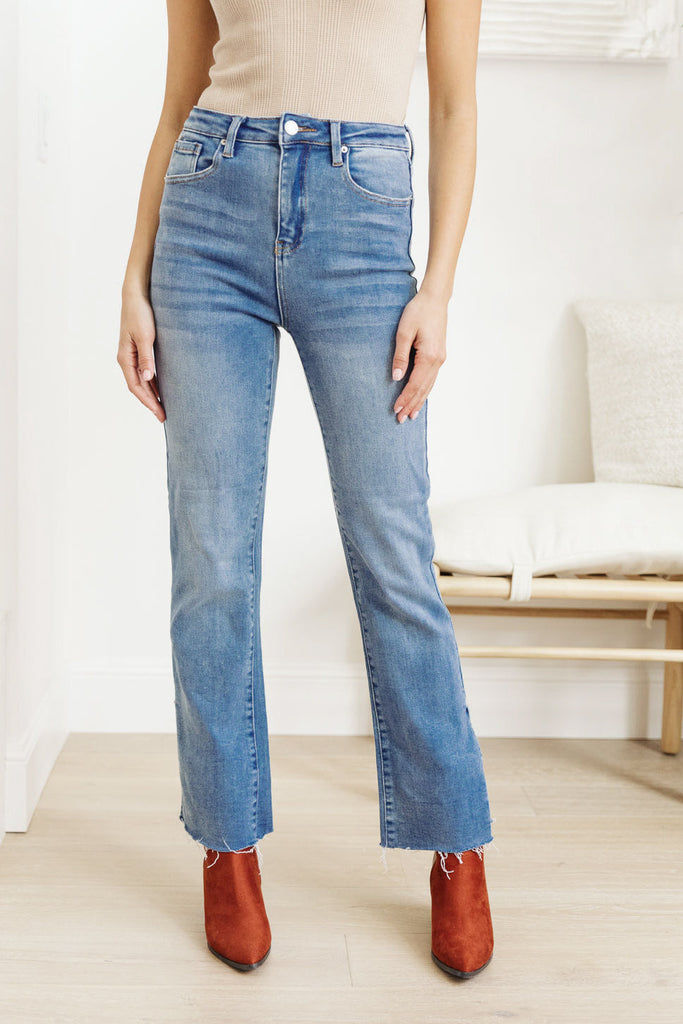 Jody Slim Flare Side Slit Jeans-Jeans- Simply Simpson's Boutique is a Women's Online Fashion Boutique Located in Jupiter, Florida