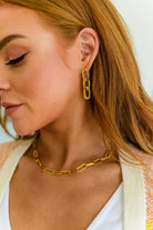 Linked Up Paperclip Earrings-Accessories- Simply Simpson's Boutique is a Women's Online Fashion Boutique Located in Jupiter, Florida