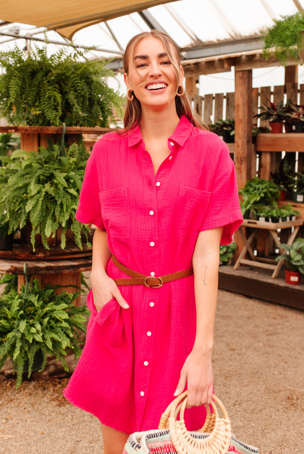 Lively Spirit Button Up-Short Sleeves- Simply Simpson's Boutique is a Women's Online Fashion Boutique Located in Jupiter, Florida