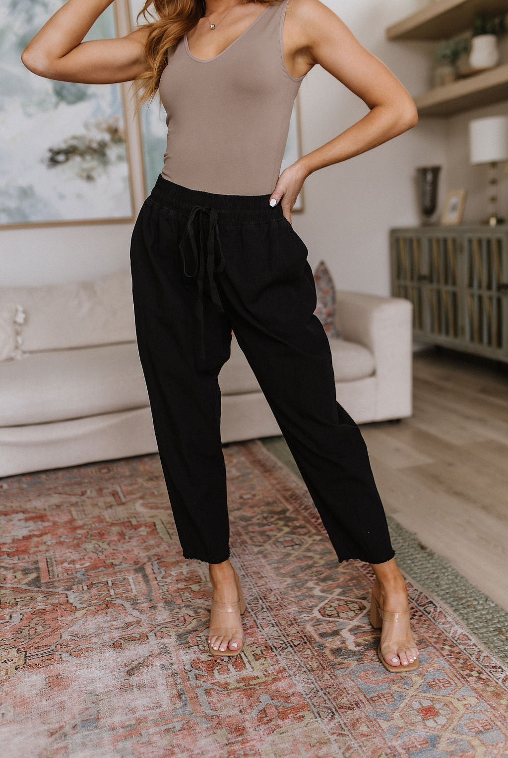 Love Me Dearly High Waisted Pants in Black-Pants- Simply Simpson's Boutique is a Women's Online Fashion Boutique Located in Jupiter, Florida