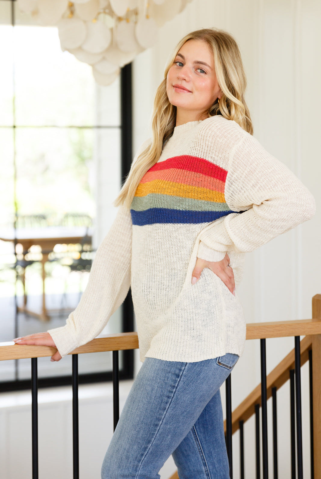 Love That For Us Striped Sweater-Shirts & Tops- Simply Simpson's Boutique is a Women's Online Fashion Boutique Located in Jupiter, Florida