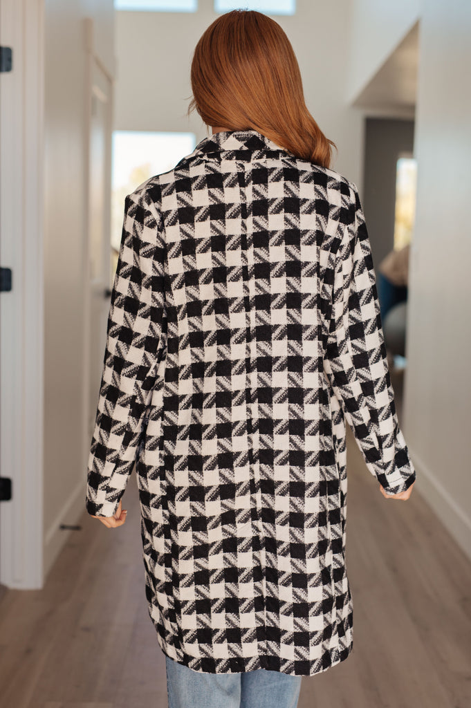 Monochromatic Moment Plaid Coat-Shirts & Tops- Simply Simpson's Boutique is a Women's Online Fashion Boutique Located in Jupiter, Florida