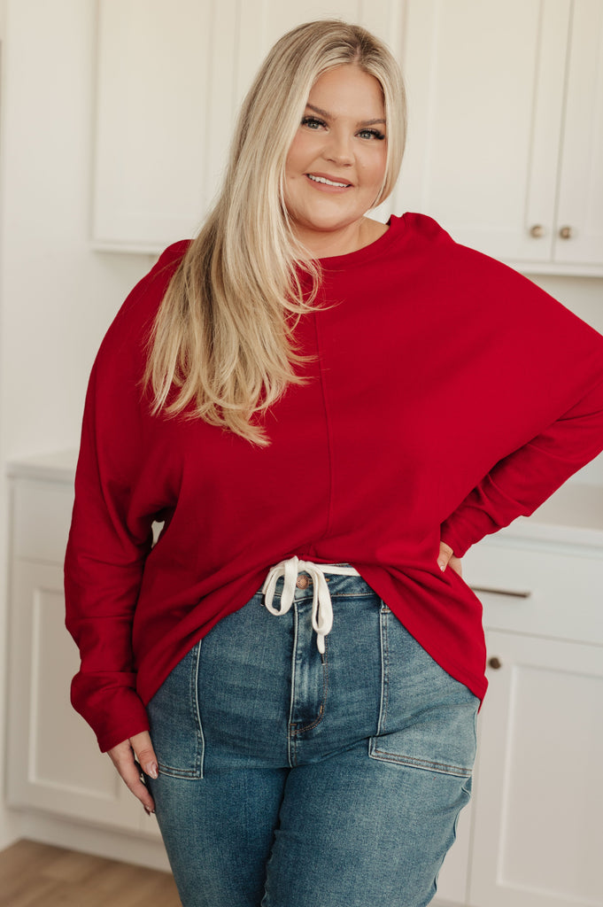 Never Too Confident Long Sleeve Top-Shirts & Tops- Simply Simpson's Boutique is a Women's Online Fashion Boutique Located in Jupiter, Florida