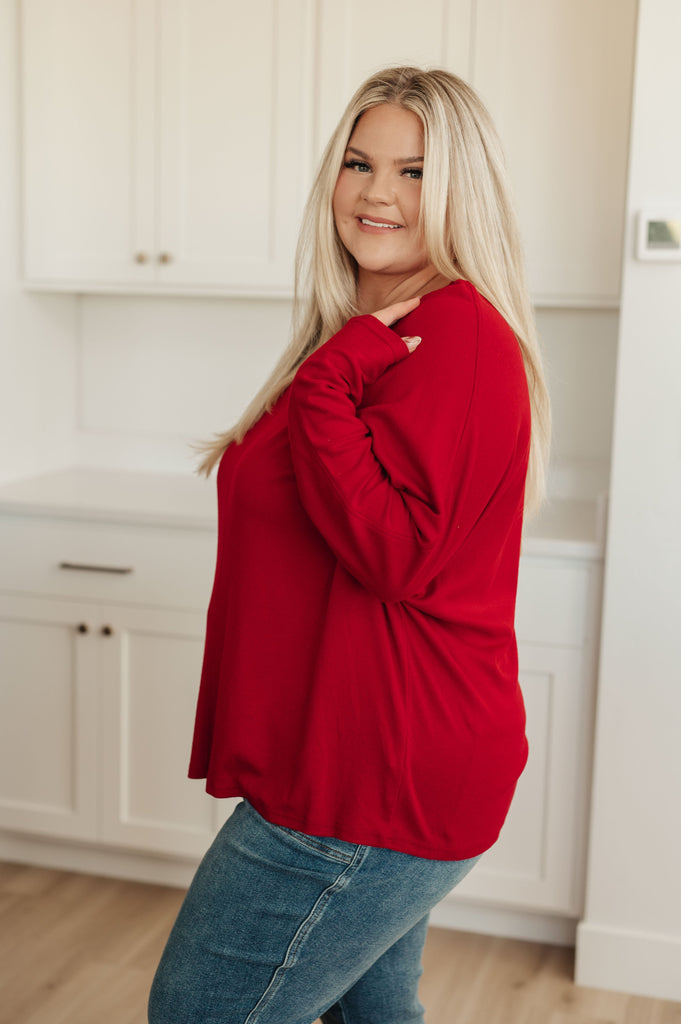 Never Too Confident Long Sleeve Top-Shirts & Tops- Simply Simpson's Boutique is a Women's Online Fashion Boutique Located in Jupiter, Florida