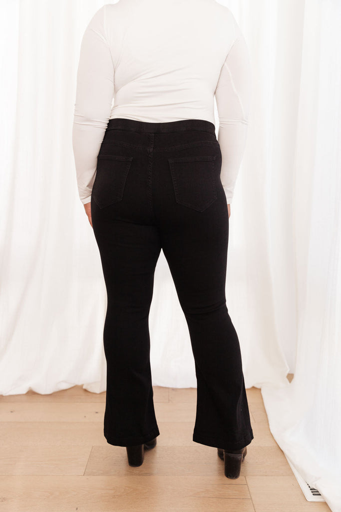Next Level Black Flare Jeans-Jeans- Simply Simpson's Boutique is a Women's Online Fashion Boutique Located in Jupiter, Florida
