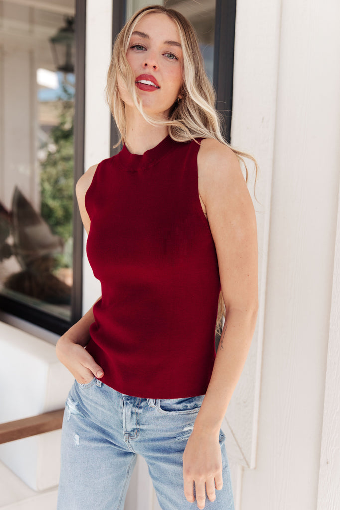 No Excuses Mock Neck Tank-Shirts & Tops- Simply Simpson's Boutique is a Women's Online Fashion Boutique Located in Jupiter, Florida
