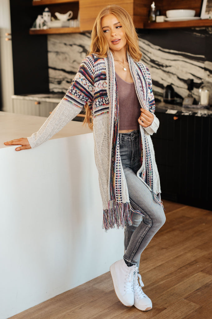 Oh So Lucky Fringe Cardigan-Cardigans- Simply Simpson's Boutique is a Women's Online Fashion Boutique Located in Jupiter, Florida