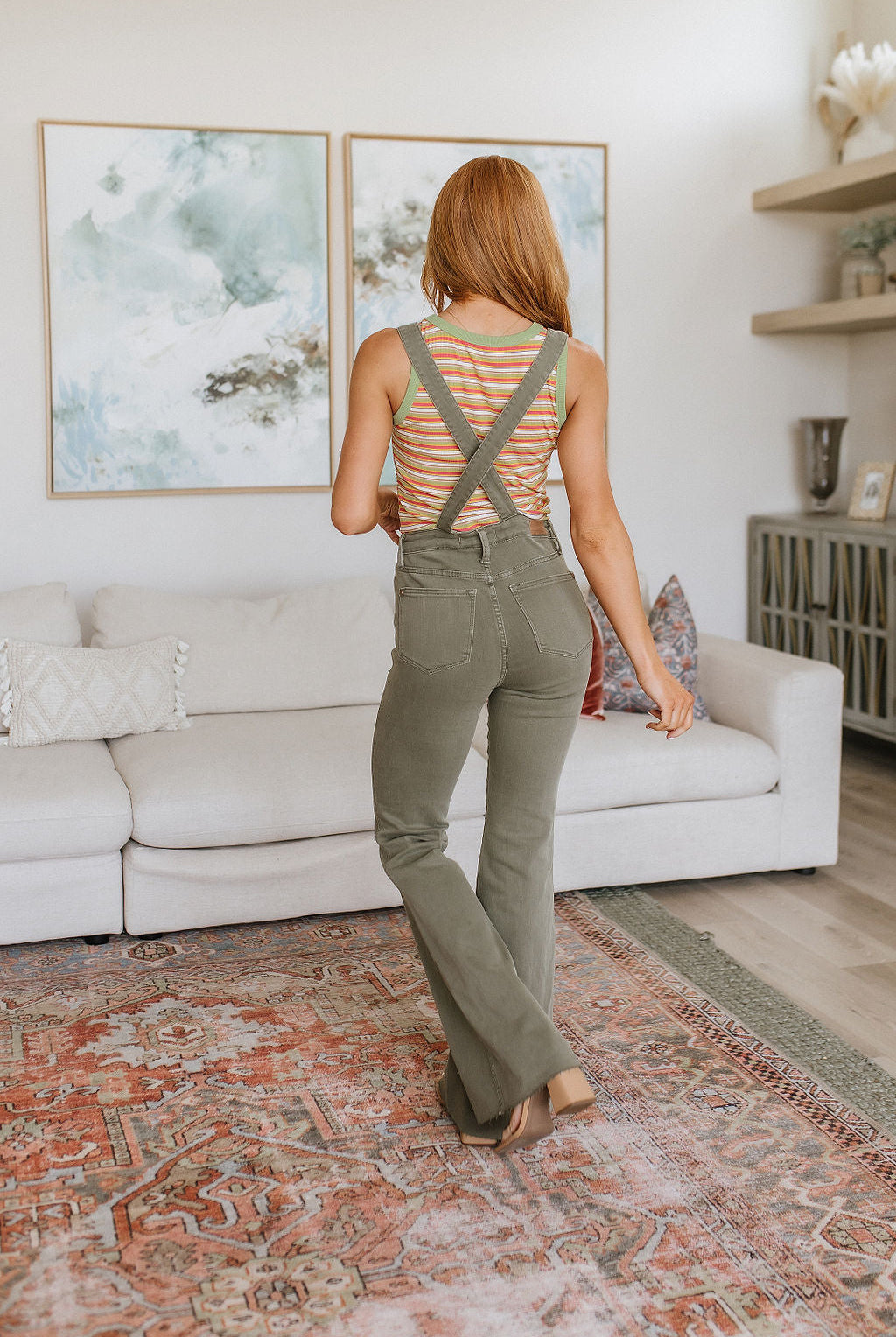 Olivia Control Top Release Hem Overalls in Olive-Womens- Simply Simpson's Boutique is a Women's Online Fashion Boutique Located in Jupiter, Florida