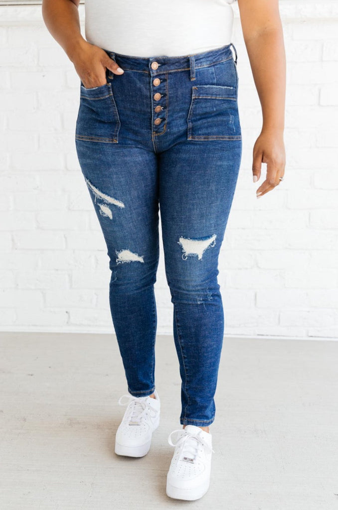 Patch Of Cargo Skinnies-Jeans- Simply Simpson's Boutique is a Women's Online Fashion Boutique Located in Jupiter, Florida