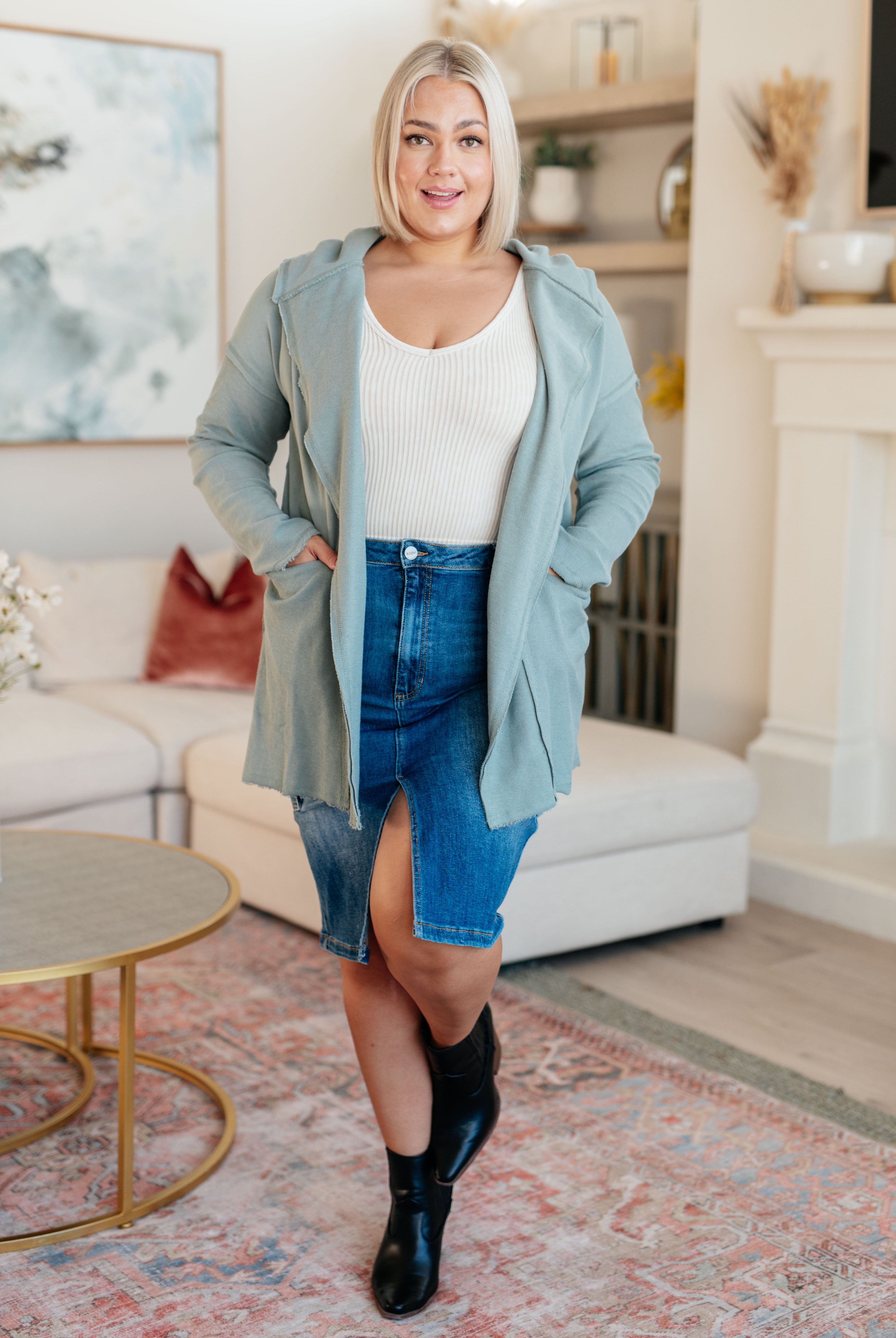 Please Proceed Hooded Cardigan-Cardigans- Simply Simpson's Boutique is a Women's Online Fashion Boutique Located in Jupiter, Florida