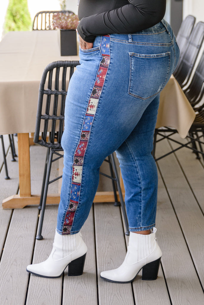 Rio Western Print Relaxed Jeans-Jeans- Simply Simpson's Boutique is a Women's Online Fashion Boutique Located in Jupiter, Florida