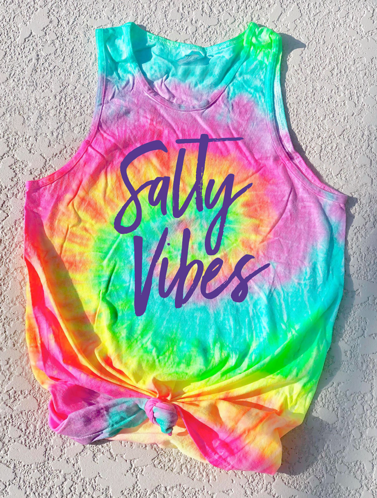 Salty Vibes Minty Tie-Dye Tank- Simply Simpson's Boutique is a Women's Online Fashion Boutique Located in Jupiter, Florida
