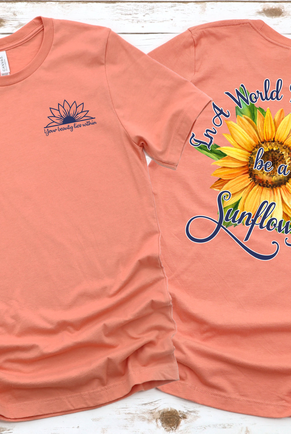 In A World Full Of Roses Be A Sunflower-Graphic Tee- Simply Simpson's Boutique is a Women's Online Fashion Boutique Located in Jupiter, Florida