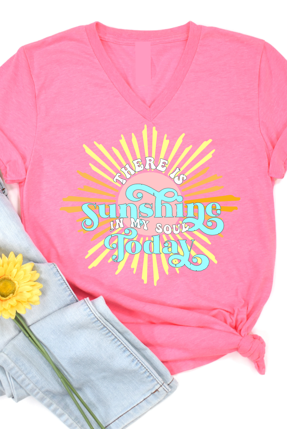 There Is Sunshine In My Soul Today☀️-Graphic Tee- Simply Simpson's Boutique is a Women's Online Fashion Boutique Located in Jupiter, Florida