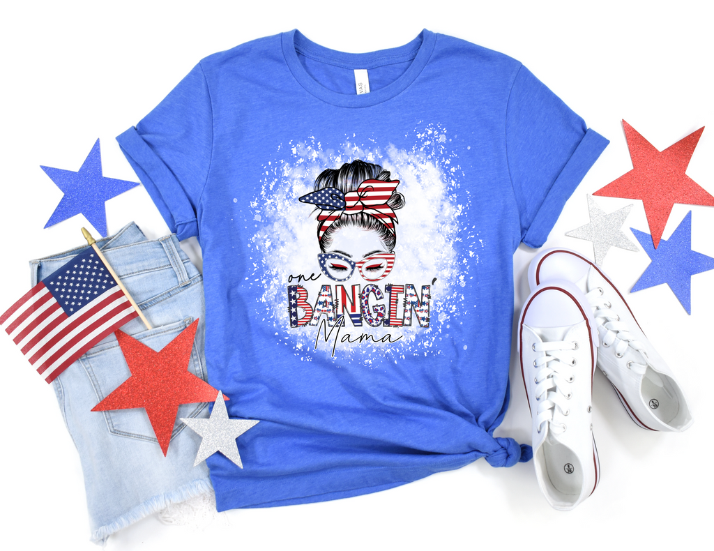 ONE BANGIN' MAMA-Graphic Tee- Simply Simpson's Boutique is a Women's Online Fashion Boutique Located in Jupiter, Florida