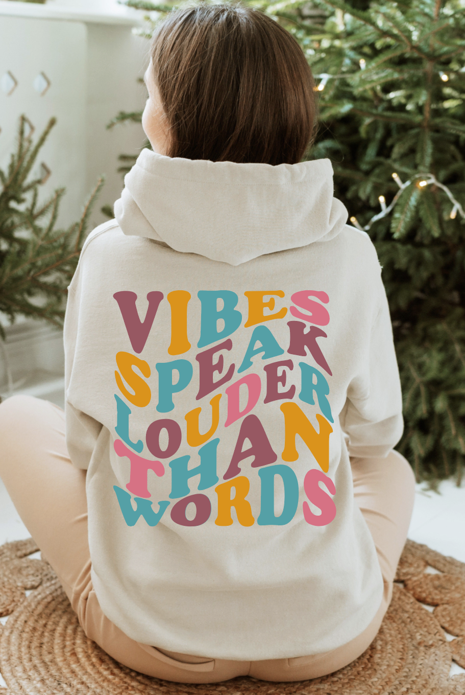 Vibes Speak Louder Than Words-Graphic Tee- Simply Simpson's Boutique is a Women's Online Fashion Boutique Located in Jupiter, Florida