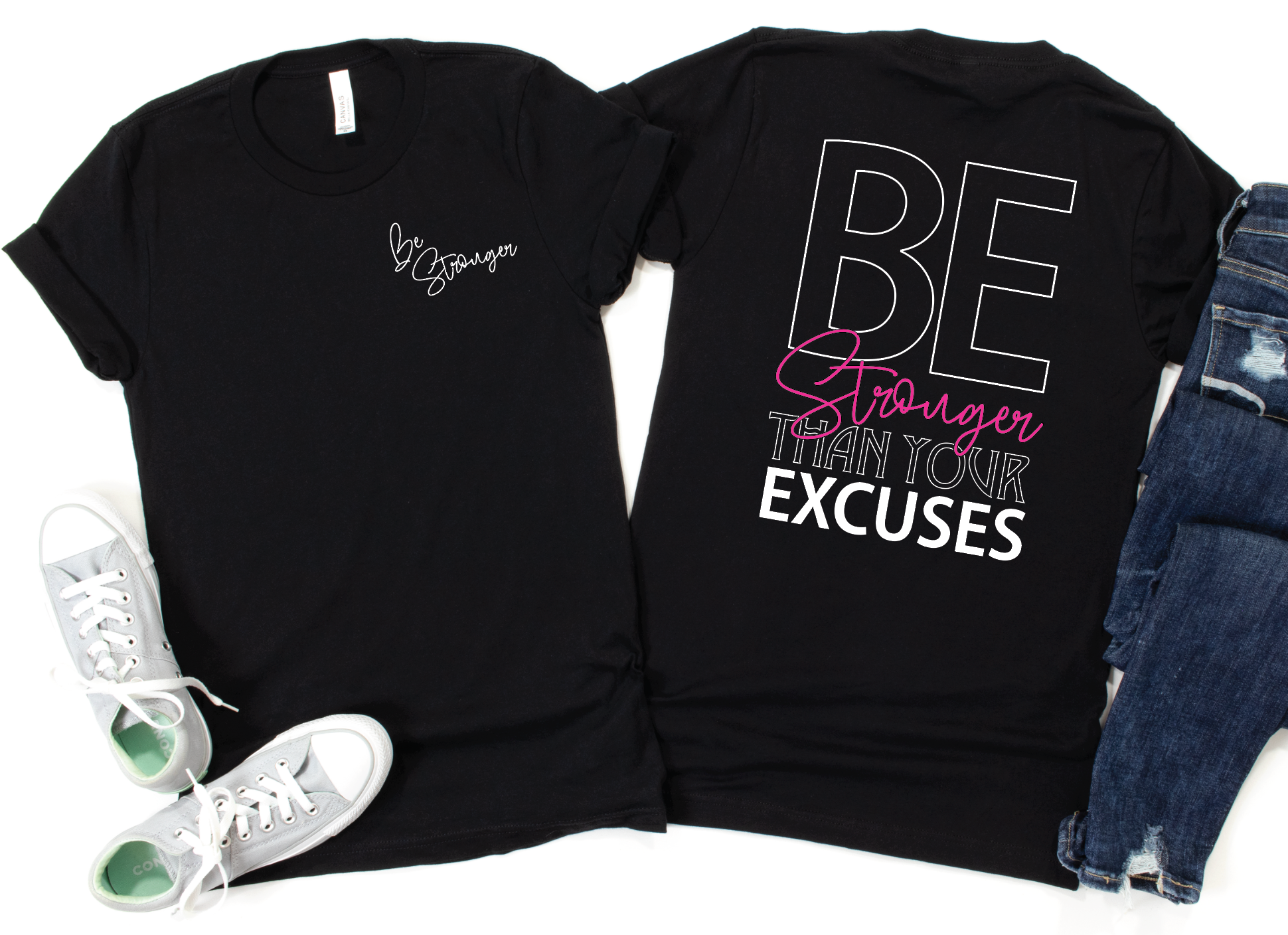 Be Stronger... Puff Ink Graphic Tee-Graphic Tee- Simply Simpson's Boutique is a Women's Online Fashion Boutique Located in Jupiter, Florida
