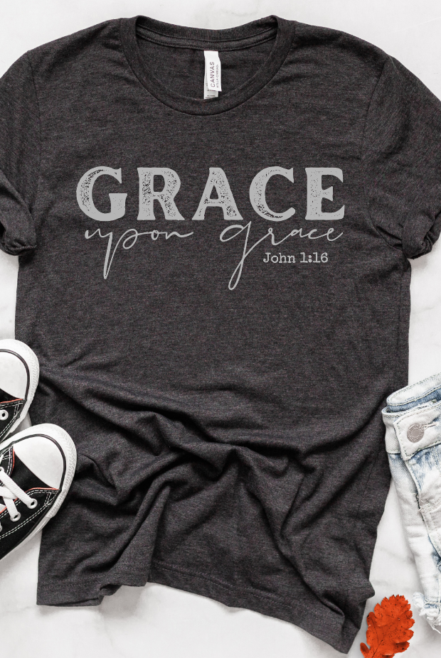 Grace Upon Grace Graphic Tee-Graphic Tee- Simply Simpson's Boutique is a Women's Online Fashion Boutique Located in Jupiter, Florida
