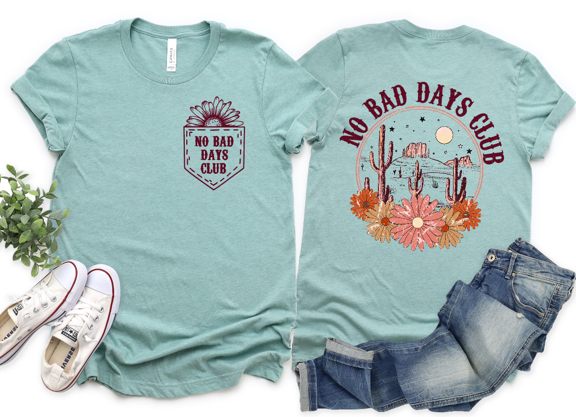 No Bad Days Club-Graphic Tee- Simply Simpson's Boutique is a Women's Online Fashion Boutique Located in Jupiter, Florida