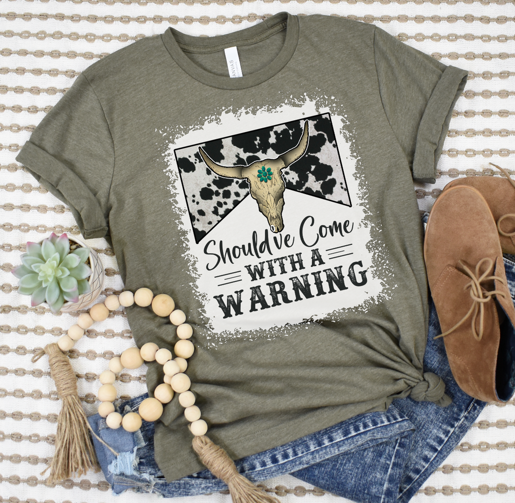 Should've Come With A Warning Graphic Tee-Graphic Tee- Simply Simpson's Boutique is a Women's Online Fashion Boutique Located in Jupiter, Florida