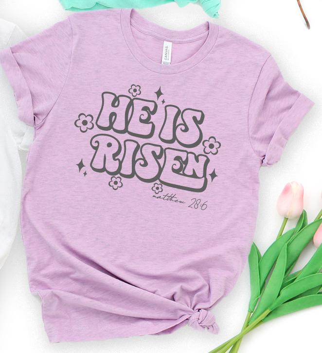 HE IS RISEN-Graphic Tee- Simply Simpson's Boutique is a Women's Online Fashion Boutique Located in Jupiter, Florida