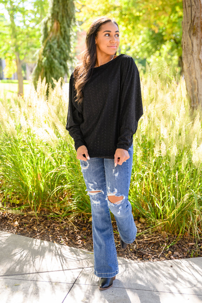 See Myself In You Boat Neck Dolman Sleeve Top-Long Sleeves- Simply Simpson's Boutique is a Women's Online Fashion Boutique Located in Jupiter, Florida