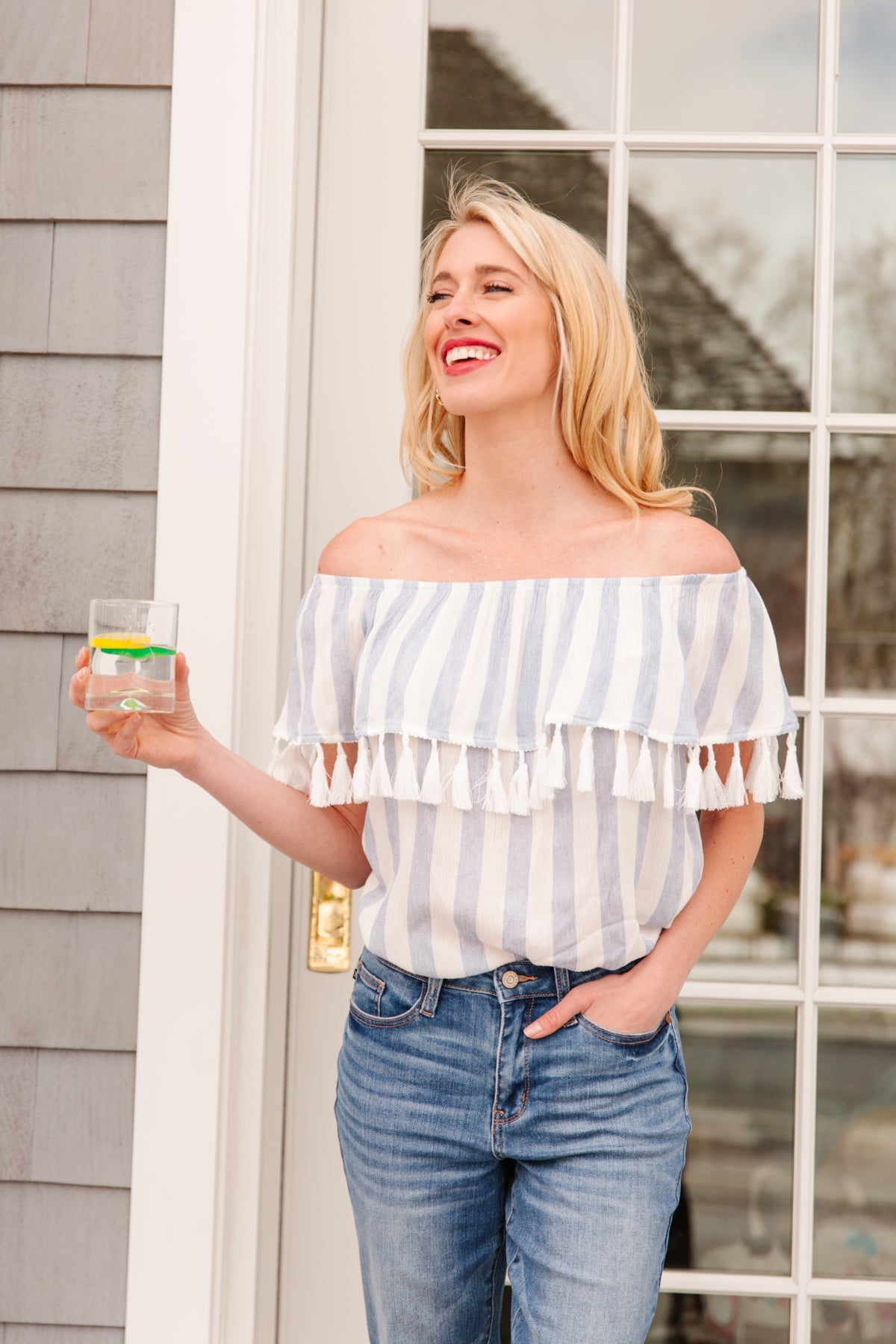 Set Yourself Free Striped Top-Short Sleeves- Simply Simpson's Boutique is a Women's Online Fashion Boutique Located in Jupiter, Florida