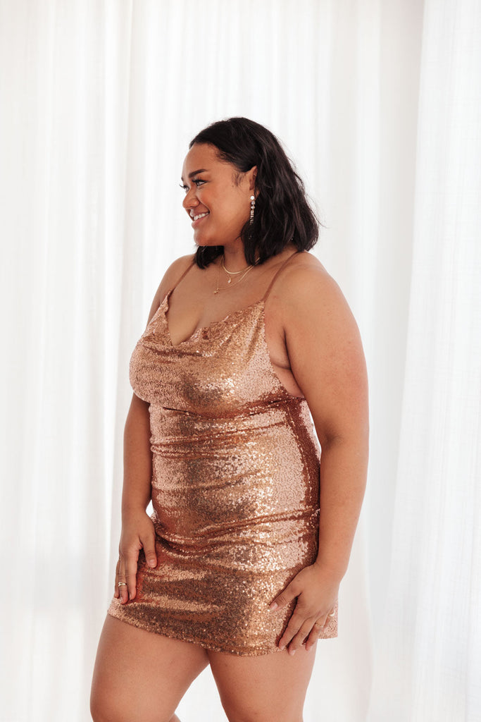 Shining in Sequins Dress in Gold-Dresses- Simply Simpson's Boutique is a Women's Online Fashion Boutique Located in Jupiter, Florida