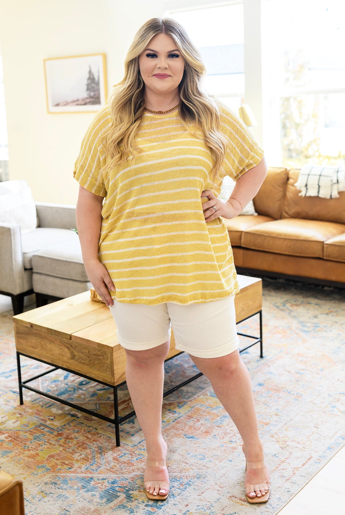 Simply Sweet Striped Top-Short Sleeves- Simply Simpson's Boutique is a Women's Online Fashion Boutique Located in Jupiter, Florida
