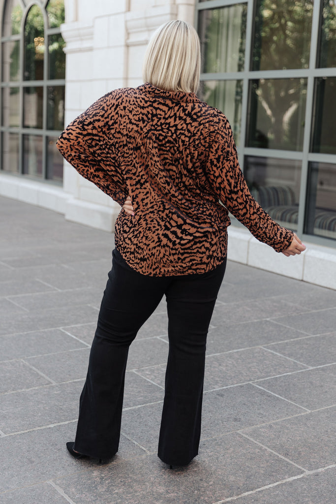 So Fierce Animal Print Blouse-Shirts & Tops- Simply Simpson's Boutique is a Women's Online Fashion Boutique Located in Jupiter, Florida