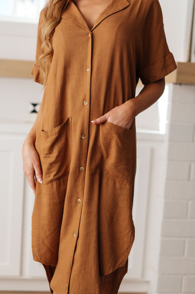 Sure to Be Great Shirt Dress-Dresses- Simply Simpson's Boutique is a Women's Online Fashion Boutique Located in Jupiter, Florida