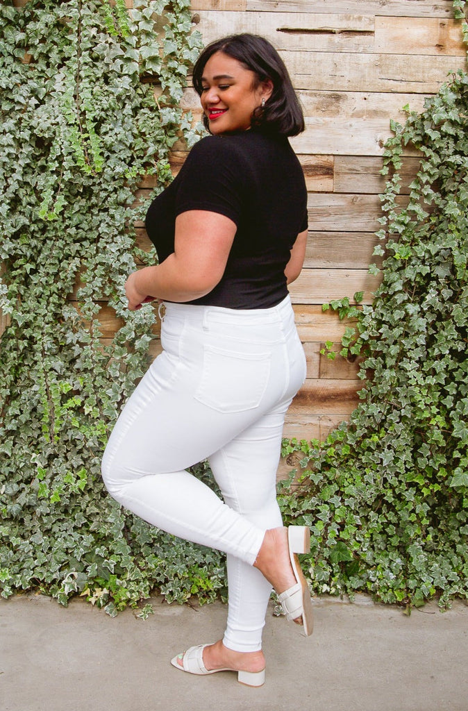 Talia High Waisted White Skinny Jeans-Jeans- Simply Simpson's Boutique is a Women's Online Fashion Boutique Located in Jupiter, Florida