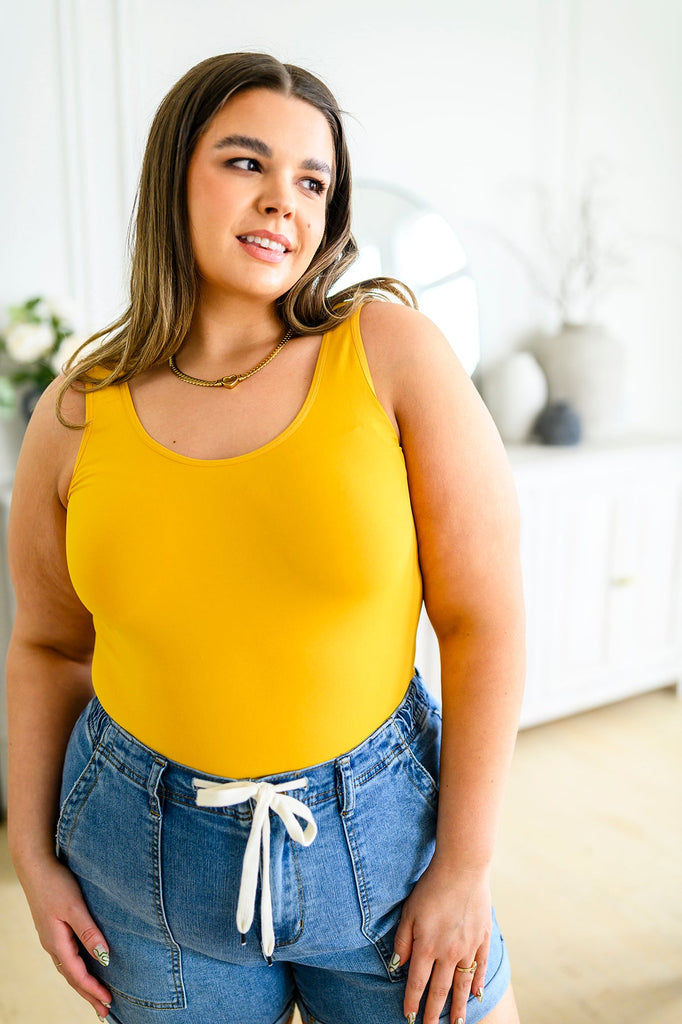The Basics Reversible Longline Tank in Mustard-Tank Tops- Simply Simpson's Boutique is a Women's Online Fashion Boutique Located in Jupiter, Florida