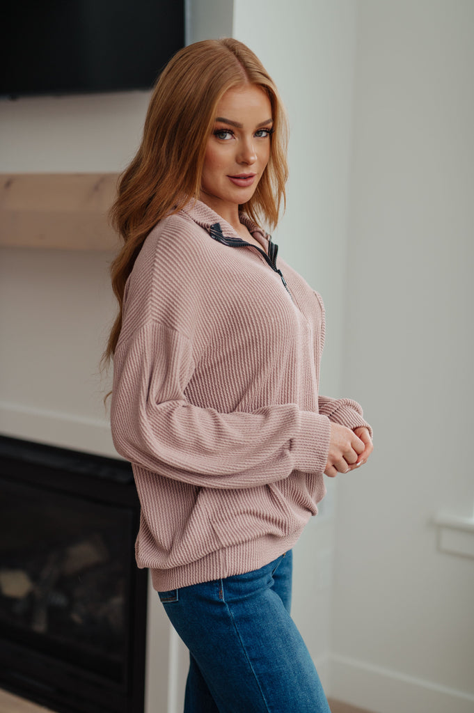 Up for Discussion Half Zip Pullover-Shirts & Tops- Simply Simpson's Boutique is a Women's Online Fashion Boutique Located in Jupiter, Florida
