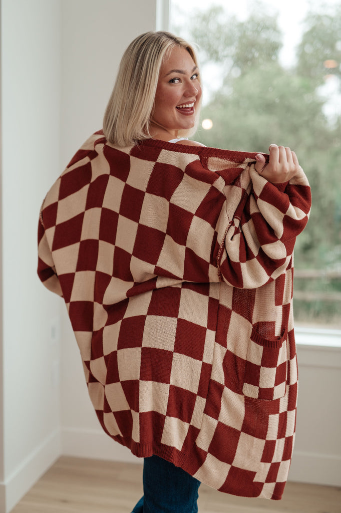 When I See You Again Checkered Cardigan-Shirts & Tops- Simply Simpson's Boutique is a Women's Online Fashion Boutique Located in Jupiter, Florida