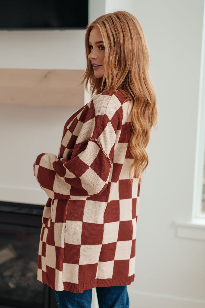 When I See You Again Checkered Cardigan-Shirts & Tops- Simply Simpson's Boutique is a Women's Online Fashion Boutique Located in Jupiter, Florida