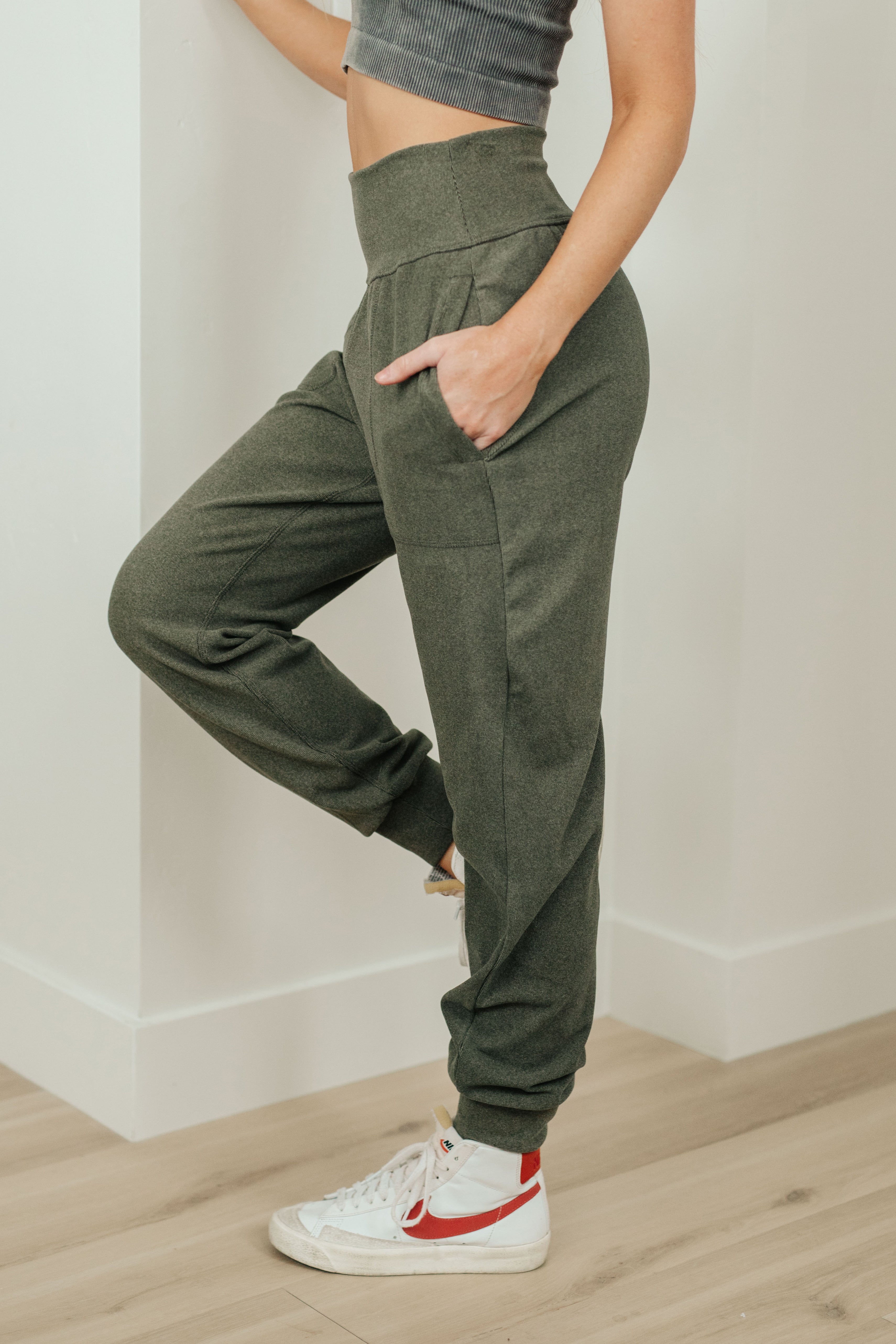 Where Are You High Rise Joggers in Olive-Pants- Simply Simpson's Boutique is a Women's Online Fashion Boutique Located in Jupiter, Florida