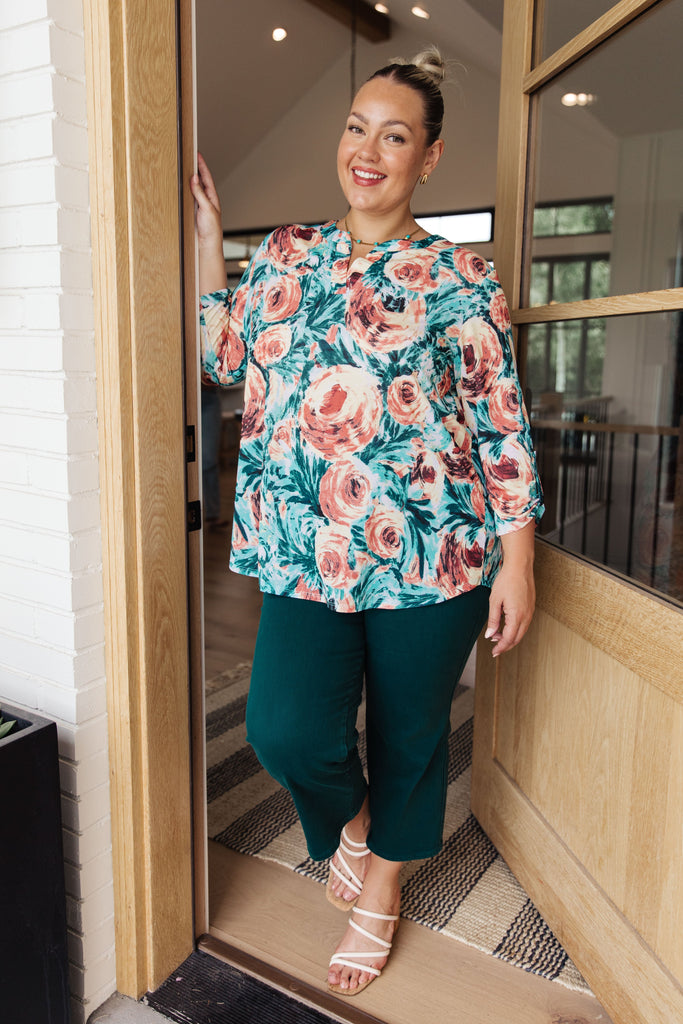 Whisked Away Floral Top-Shirts & Tops- Simply Simpson's Boutique is a Women's Online Fashion Boutique Located in Jupiter, Florida