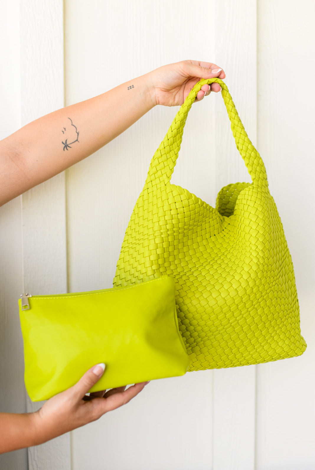 Woven and Worn Tote in Citron-Accessories- Simply Simpson's Boutique is a Women's Online Fashion Boutique Located in Jupiter, Florida