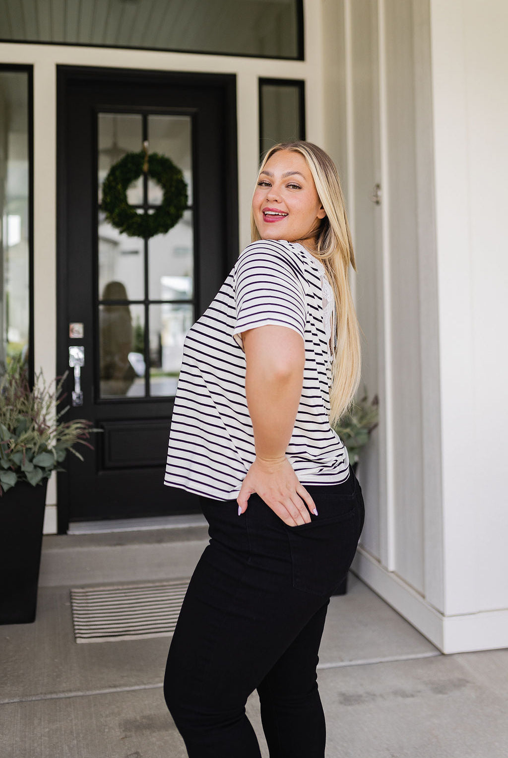 You're My Sweetheart Striped Top-Short Sleeves- Simply Simpson's Boutique is a Women's Online Fashion Boutique Located in Jupiter, Florida