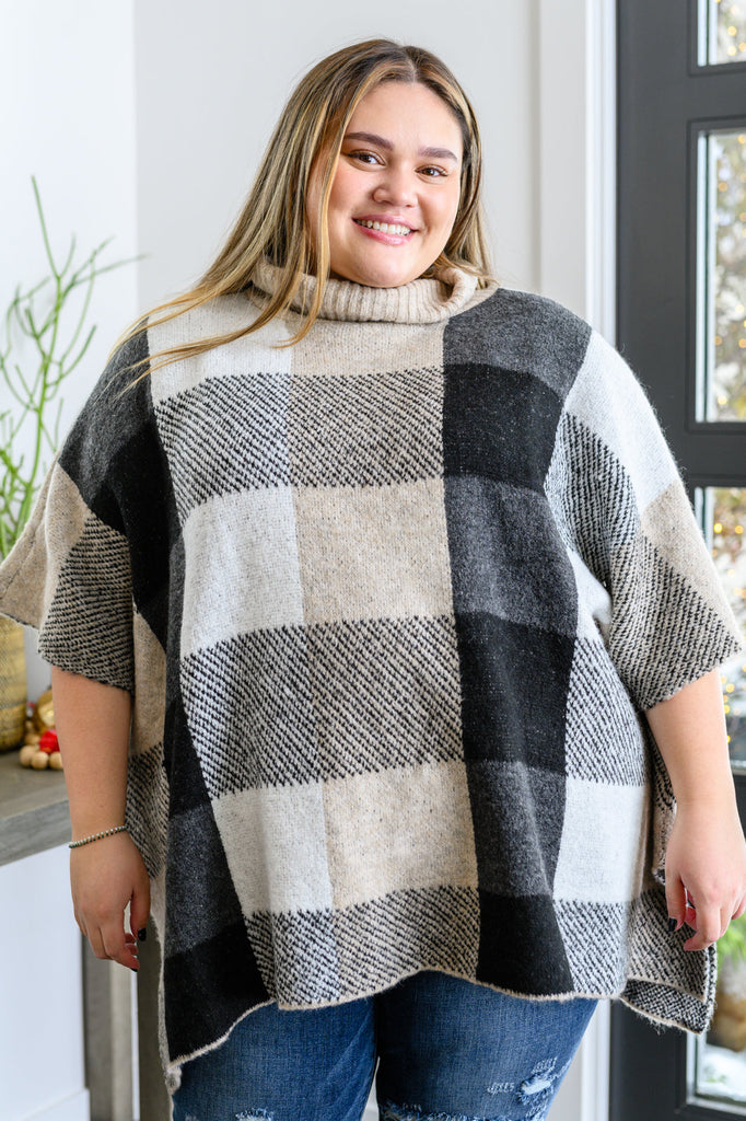Your Next Favorite Roll Neck Sweater Poncho-Sweaters- Simply Simpson's Boutique is a Women's Online Fashion Boutique Located in Jupiter, Florida