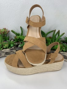 Tan Woven Platform Sandal-Sandals- Simply Simpson's Boutique is a Women's Online Fashion Boutique Located in Jupiter, Florida
